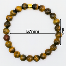 Lade das Bild in den Galerie-Viewer, Tesbih &amp; Armband Tigerauge Kaplangözü Rund 8mm Edelstein Edelstein Tespih Gebetskette Subha
