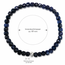 Lade das Bild in den Galerie-Viewer, Saphir Armband A+ Qualität – Facettierte Edelsteinperlen mit 925 Silberverschluss | SARB-BIJOU VIP COLLECTION
