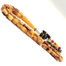 Lade das Bild in den Galerie-Viewer, Tesbih Tespih Damla Kehribar Amber Bernstein 22 Gr Diamond Püskül 925 Echt Silber Rosary Prayerbeads Kapsül Subha Tasbih Misbaha Gebeteskette
