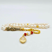 Lade das Bild in den Galerie-Viewer, Tesbih Tespih PERLE INCI Echter Stein Rosary Prayerbeads Kapsül Subha Tasbih Misbaha Gebeteskette
