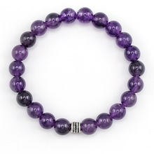 Lade das Bild in den Galerie-Viewer, Amethyst Armband Damen – A+ Qualität Amethyst Perlen mit 925 Echt-Silber-Verschluss | Handmade in Deutschland by SARB-BIJOU
