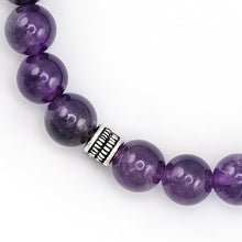 Lade das Bild in den Galerie-Viewer, Amethyst Armband Damen – A+ Qualität Amethyst Perlen mit 925 Echt-Silber-Verschluss | Handmade in Deutschland by SARB-BIJOU
