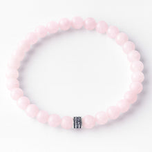 Lade das Bild in den Galerie-Viewer, Rosenquarz Armband Damen mit 925 Echt-Silber-Verschluss – Handmade in Deutschland von SARB-BIJOU
