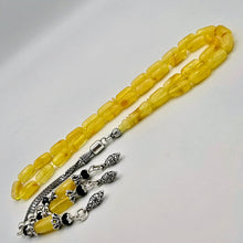 Lade das Bild in den Galerie-Viewer, Tespih Damla Kehribar Amber Bernstein TOP-DEAL Größe 12 Gr VIZYON SERIES Püskül 925 Echt Silber Rosary Prayerbeads Kapsül
