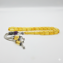 Lade das Bild in den Galerie-Viewer, Damla Kehribar Amber Bernstein SU DAMLASI 13 Gr VIZYON SERIES Püskül 925 Echt Silber Rosary Prayerbeads Kapsül Subha Tasbih Misbaha Gebeteskette
