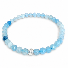 Lade das Bild in den Galerie-Viewer, Aquamarin Armband A+ Qualität – Facettierte Edelsteinperlen mit 925 Silberverschluss | SARB-BIJOU VIP COLLECTION
