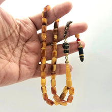 Lade das Bild in den Galerie-Viewer, Tesbih Tespih Damla Kehribar Amber Bernstein 22 Gr Diamond Püskül 925 Echt Silber Rosary Prayerbeads Kapsül Subha Tasbih Misbaha Gebeteskette

