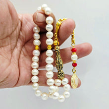 Lade das Bild in den Galerie-Viewer, Tesbih Tespih PERLE INCI Echter Stein Rosary Prayerbeads Kapsül Subha Tasbih Misbaha Gebeteskette

