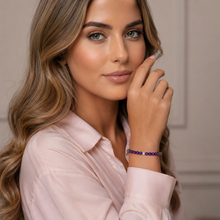Lade das Bild in den Galerie-Viewer, Amethyst Armband A+ Qualität – Facettierte Edelsteinperlen mit 925 Silberverschluss | SARB-BIJOU VIP COLLECTION
