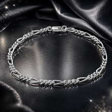 Lade das Bild in den Galerie-Viewer, SARB-BIJOU FIGARO Armband &amp; Fußkette aus 925 Sterling Echt-Silber – für Damen und Herren
