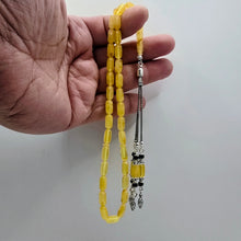 Lade das Bild in den Galerie-Viewer, Tespih Damla Kehribar Amber Bernstein TOP-DEAL Größe 12 Gr VIZYON SERIES Püskül 925 Echt Silber Rosary Prayerbeads Kapsül
