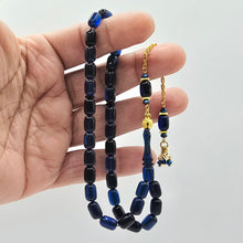 Lade das Bild in den Galerie-Viewer, Tesbih Tespih ZAR Parlament Mavi / Blue Vizyon Püskül Kapsül Blau Prayerbeads Rosary Gebetskette Misbaha Design
