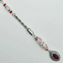 Lade das Bild in den Galerie-Viewer, Tesbih Tespih ROSENQUARZ Echter Stein Rosary Prayerbeads Küre Subha Tasbih Misbaha Gebeteskette
