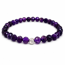 Lade das Bild in den Galerie-Viewer, Amethyst Armband A+ Qualität – Facettierte Edelsteinperlen mit 925 Silberverschluss | SARB-BIJOU VIP COLLECTION
