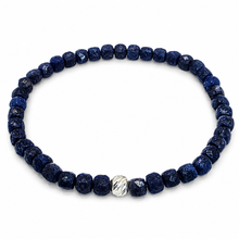 Lade das Bild in den Galerie-Viewer, Saphir Armband A+ Qualität – Facettierte Edelsteinperlen mit 925 Silberverschluss | SARB-BIJOU VIP COLLECTION
