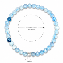 Lade das Bild in den Galerie-Viewer, Aquamarin Armband A+ Qualität – Facettierte Edelsteinperlen mit 925 Silberverschluss | SARB-BIJOU VIP COLLECTION
