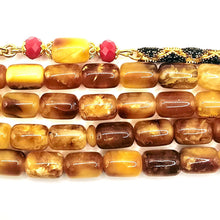 Lade das Bild in den Galerie-Viewer, Tesbih Tespih Damla Kehribar Amber Bernstein 22 Gr Diamond Püskül 925 Echt Silber Rosary Prayerbeads Kapsül Subha Tasbih Misbaha Gebeteskette
