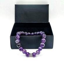 Lade das Bild in den Galerie-Viewer, Amethyst Armband Damen – A+ Qualität Amethyst Perlen mit 925 Echt-Silber-Verschluss | Handmade in Deutschland by SARB-BIJOU
