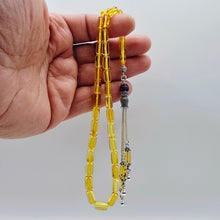 Lade das Bild in den Galerie-Viewer, Damla Kehribar Amber Bernstein SU DAMLASI 13 Gr VIZYON SERIES Püskül 925 Echt Silber Rosary Prayerbeads Kapsül Subha Tasbih Misbaha Gebeteskette
