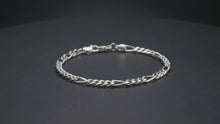 Laden und Abspielen von Videos im Galerie-Viewer, SARB-BIJOU FIGARO Armband &amp; Fußkette aus 925 Sterling Echt-Silber – für Damen und Herren
